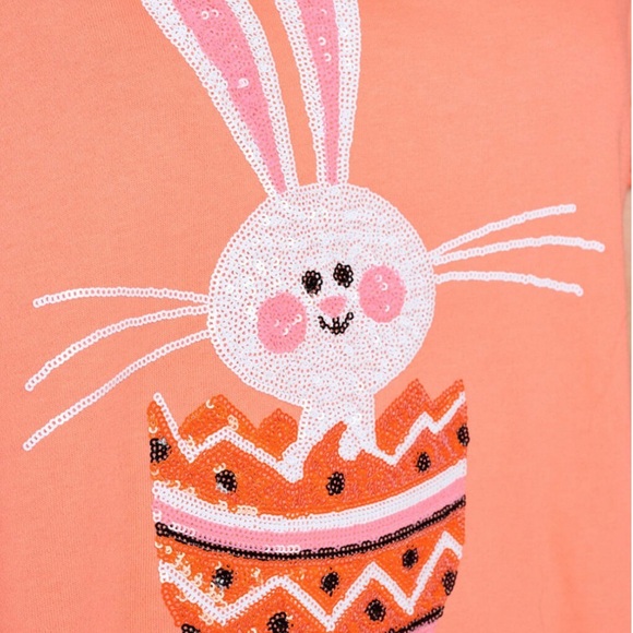 PEACH LOVE CALIFORNIA puff sleeve sequin bunny ruffle bottom hem dress S M L - Picture 4 of 8